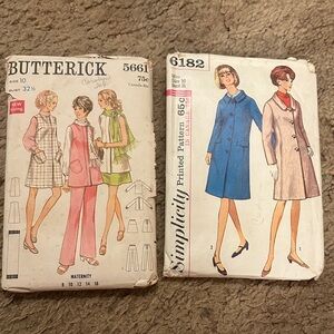 Vintage 1900’s sewing patterns women’s size 10